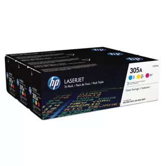HP 305A (CF370AM) - toner, color (kolor) 3szt