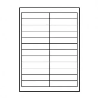 Etykiety z logo 100 mm x 23 mm, A4, matowe, białe, 24 etykiety, 140 g/m2, opakowanie 10 sztuk, do drukarek atramentowych i laserowych