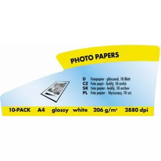 Logo 15015, papier fotograficzny, błyszczący, biały, A4, 210 g/m2, 2880 dpi, 10 szt., atramentowy