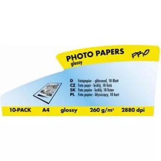 Logo 16066, papier fotograficzny, błyszczący, biały, A4, 260 g/m2, 2880 dpi, 10 szt., atramentowy