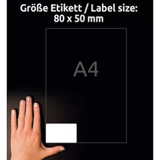 Avery Zweckform etykiety imienne 80 mm x 50 mm, A4, białe, 10 etykiet, samoprzylepne, opakowanie 20 sztuk, L4785-20, do drukarek laserowych Avery Zweckform etykiety imienne 80 mm x 50 mm, A4, białe, 10 etykiet, samoprzylepne, opakowanie 20 sztuk, L4785-20, do drukarek laserowych