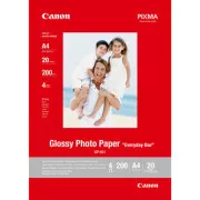Canon Glossy Photo Paper, GP-501, papier fotograficzny, błyszczący, GP-501 typ 0775B082, biały, A4, 210 g/m2, 20 szt., atramentowy