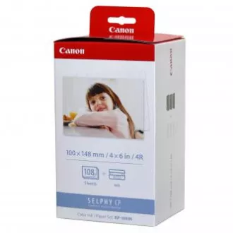Canon Color Ink Paper Set, KP108IN, KP-108IN, papier fotograficzny, 3 opakowania KP36IN typ błyszczący, 3115B001, biały, CP100, 220, 300, 330, 400