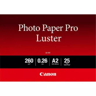 Canon LU-101 Photo Paper Pro Luster, LU-101, papier fotograficzny, błyszczący, 6211B026, biały, A2, 16,54x23,39", 260 g/m2, 25 szt., atramentowy