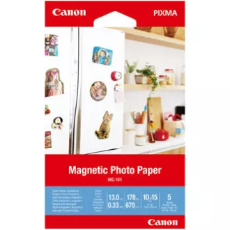 Canon Magnetic Photo Paper, MG-101, papier fotograficzny, błyszczący, 3634C002, biały, Canon PIXMA, 10x15cm, 4x6 Canon Magnetic Photo Paper, MG-101, papier fotograficzny, błyszczący, 3634C002, biały, Canon PIXMA, 10x15cm, 4x6