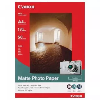 Canon Matte Photo Paper, MP-101 A4, papier fotograficzny, matowy, 7981A005, biały, A4, 170 g/m2, 50 szt., atramentowy Canon Matte Photo Paper, MP-101 A4, papier fotograficzny, matowy, 7981A005, biały, A4, 170 g/m2, 50 szt., atramentowy