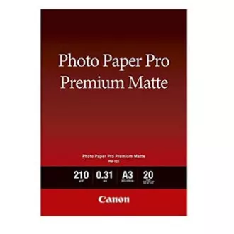 Canon Photo Paper Premium Matte, PM-101, papier fotograficzny, matowy, 8657B006, biały, A3, 210 g/m2, 20 szt., atramentowy Canon Photo Paper Premium Matte, PM-101, papier fotograficzny, matowy, 8657B006, biały, A3, 210 g/m2, 20 szt., atramentowy