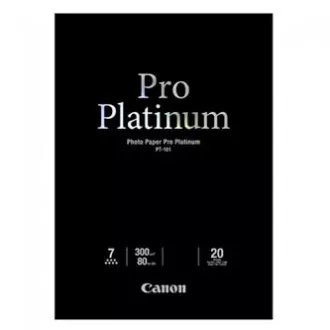 Canon PT-101 Photo Paper PRO Platinum, PT-101, papier fotograficzny, powierzchnia mikroporowata, błyszczący, 2768B067, biały, A2, 16,54x23,39", 300 g