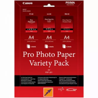 Canon Photo Paper Pro Variety Pack PVP-201, PVP-201, papier fotograficzny, 5x matowy PM-101, 5x błyszczący PT-101, 5x błyszczący LU-101, 6211B02