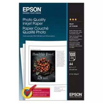 Epson Photo Quality InkJet Paper, C13S041061, papier fotograficzny, matowy, biały, A4, 102 g/m2, 720 dpi, 100 szt., atramentowy