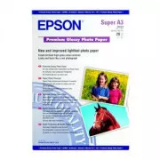 Epson Premium Glossy Photo Paper, C13S041316, papier fotograficzny, błyszczący, biały, Stylus Photo 890, 895, 1270, 2100, A3 , 255 g/m2, 20 szt,