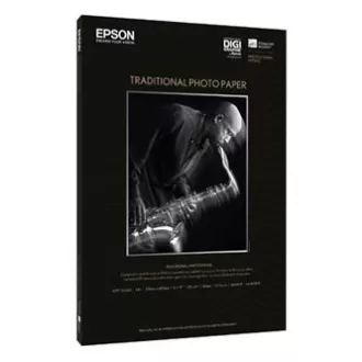 Epson Traditional Photo Paper, C13S045051, papier fotograficzny, satynowany, biały, A3 , 330 g/m2, 25 szt., do drukarek atramentowych