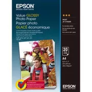Epson Value Glossy Photo Paper, C13S400035, papier fotograficzny, błyszczący, biały, A4, 183 g/m2, 20 szt., atramentowy
