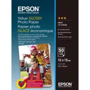 Epson Value Glossy Photo Paper, C13S400038, papier fotograficzny, błyszczący, biały, 10x15cm, 183 g/m2, 50 szt., atramentowy