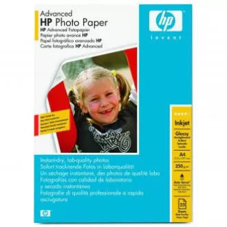 HP Advanced Glossy Photo Paper, Q5456A, papier fotograficzny, błyszczący, zaawansowany typ biały, A4, 250 g/m2, 25 szt., do drukarek atramentowych HP Advanced Glossy Photo Paper, Q5456A, papier fotograficzny, błyszczący, zaawansowany typ biały, A4, 250 g/m2, 25 szt., do drukarek atramentowych