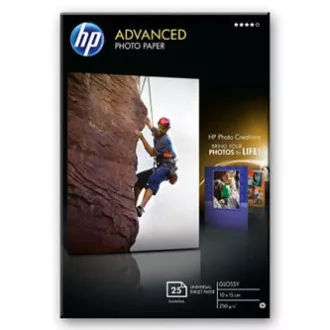 HP Advanced Glossy Photo Paper, Q8691A, papier fotograficzny, błyszczący bez obramowania, biały, zaawansowany, 10 x 15 cm, 4 x 6 cali, 250 g/m2, 25 szt.