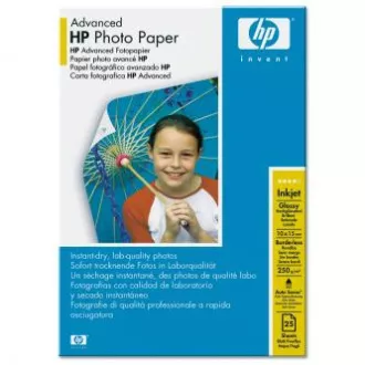 HP Advanced Glossy Photo Paper, Q8691A, papier fotograficzny, błyszczący bez obramowania, biały, zaawansowany, 10 x 15 cm, 4 x 6 cali, 250 g/m2, 25 szt.