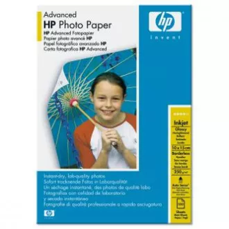 HP Advanced Glossy Photo Paper, Q8692A, papier fotograficzny, błyszczący bez marginesów, zaawansowany, biały, 10 x 15 cm, 4 x 6 cali, 250 g/m2, 100 szt,