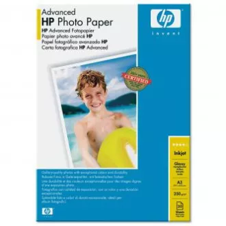 HP Advanced Glossy Photo Paper, Q8697A, papier fotograficzny, błyszczący, zaawansowany typ biały, A3, 250 g/m2, 20 szt., atramentowy