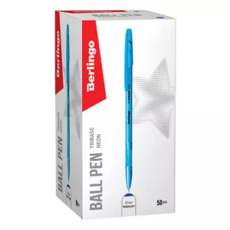 Berlingo, długopis, niebieski, 50szt, 0.7mm, Tribase neon Berlingo, długopis, niebieski, 50szt, 0.7mm, Tribase neon