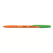 Berlingo, długopis, zielony, 50 sztuk, 0,7 mm, Tribase pomarańczowy