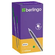 Berlingo, długopis, zielony, 50szt, 1mm, Tribase, WYPRZEDAŻ