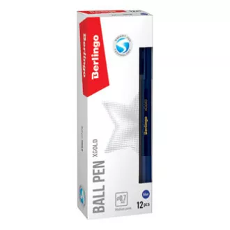 Berlingo, długopis, niebieski, 12 sztuk, 0,7 mm, XGOLD Berlingo, długopis, niebieski, 12 sztuk, 0,7 mm, XGOLD