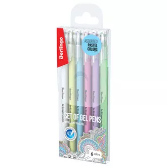 Berlingo, wałek żelowy, kolorowy, 6 sztuk, 0,8 mm, Brilliant Pastel Berlingo, wałek żelowy, kolorowy, 6 sztuk, 0,8 mm, Brilliant Pastel