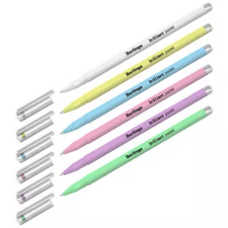 Berlingo, wałek żelowy, kolorowy, 6 sztuk, 0,8 mm, Brilliant Pastel Berlingo, wałek żelowy, kolorowy, 6 sztuk, 0,8 mm, Brilliant Pastel
