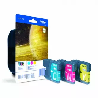 Brother LC-1100 (LC1100RBWBP) - tusz, color (kolor) Brother LC-1100 (LC1100RBWBP) - tusz, color (kolor)