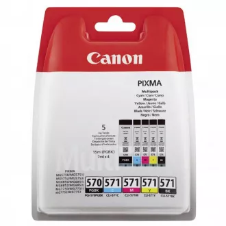 Canon PGI-570, CLI-571 (0372C004) - tusz, black + color (czarny + kolor) Canon PGI-570, CLI-571 (0372C004) - tusz, black + color (czarny + kolor)