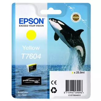 Epson T7604 (C13T76044010) - tusz, yellow (żółty) Epson T7604 (C13T76044010) - tusz, yellow (żółty)