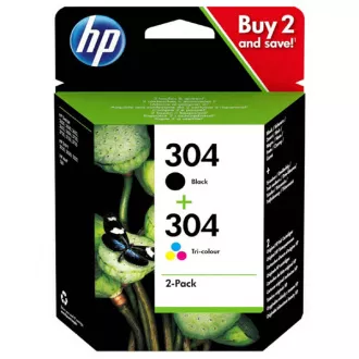HP 304 (3JB05AE) - tusz, black + color (czarny + kolor) HP 304 (3JB05AE) - tusz, black + color (czarny + kolor)