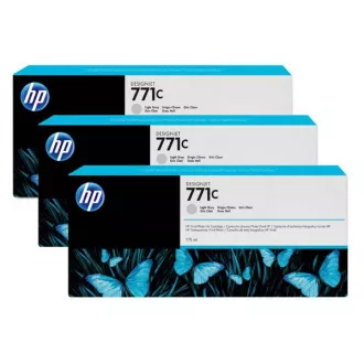 HP 771C (B6Y38A) - tusz, light gray (jasnoszary) 3szt HP 771C (B6Y38A) - tusz, light gray (jasnoszary) 3szt