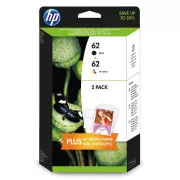 HP 62 (N9J71AE) - tusz, black + color (czarny + kolor)