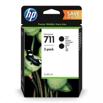 HP 711 (P2V31A) - tusz, black (czarny) 2szt HP 711 (P2V31A) - tusz, black (czarny) 2szt
