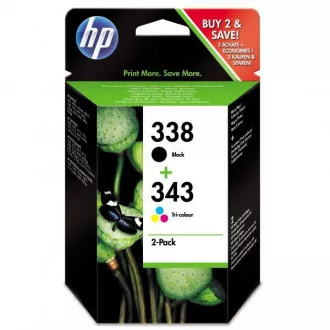 HP 338 + 343 (SD449EE) - tusz, black + color (czarny + kolor) 2szt