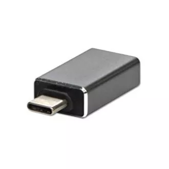 Reduktor USB (3.1), USB C męski - USB A żeński, metalowy