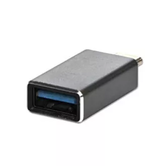 Reduktor USB (3.1), USB C męski - USB A żeński, metalowy