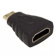 Reduktor wideo, mini HDMI męski - HDMI żeński, czarny