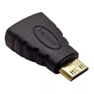 Reduktor wideo, mini HDMI męski - HDMI żeński, czarny