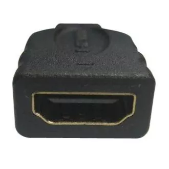 Redukcja sygnału wideo, męskie złącze micro HDMI - żeńskie złącze HDMI, czarne, pozłacane złącza Logo