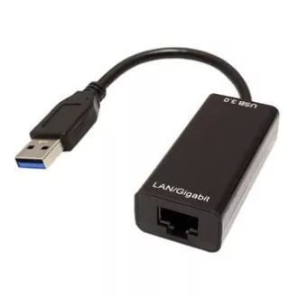 Adapter USB/LAN (3.0), USB A męski - RJ45 żeński, czarny, Gigabit Ethernet