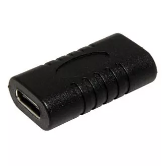 Złącze USB (3.1), USB C żeńskie - USB C żeńskie, czarne, woreczek foliowy