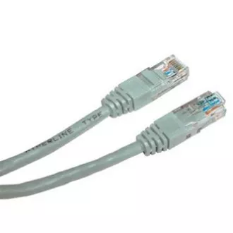 Kabel sieciowy LAN UTP patchcord, Cat.5e, RJ45 męski - RJ45 męski, 1 m, nieekranowany, CCA, szary, ekonomiczny Kabel sieciowy LAN UTP patchcord, Cat.5e, RJ45 męski - RJ45 męski, 1 m, nieekranowany, CCA, szary, ekonomiczny
