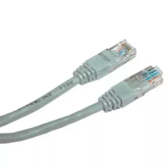 Kabel LAN UTP patchcord, Cat.6, RJ45 męski - RJ45 męski, 1 m, nieekranowany, szary, ekonomiczny