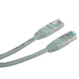 Kabel sieciowy LAN UTP patchcord, kat. 5e, RJ45 męski - RJ45 męski, 2 m, nieekranowany, szary, torba z logo LOGO
