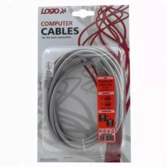 Kabel LAN UTP patchcord krosowy, Cat.5e, RJ45 męski - RJ45 męski, 3 m, nieekranowany, krosowy, szary, do podłączenia 2 komputerów, Logo Kabel LAN UTP patchcord krosowy, Cat.5e, RJ45 męski - RJ45 męski, 3 m, nieekranowany, krosowy, szary, do podłączenia 2 komputerów, Logo