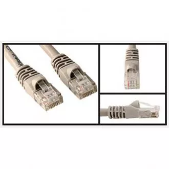 Kabel sieciowy LAN UTP patchcord, Cat.5e, RJ45 męski - RJ45 męski, 7 m, nieekranowany, szary, ekonomiczny