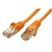 Kabel LAN FTP patchcord, kat. 5e, RJ45 męski - RJ45 męski, 7,5 m, ekranowany, żółty, ekonomiczny